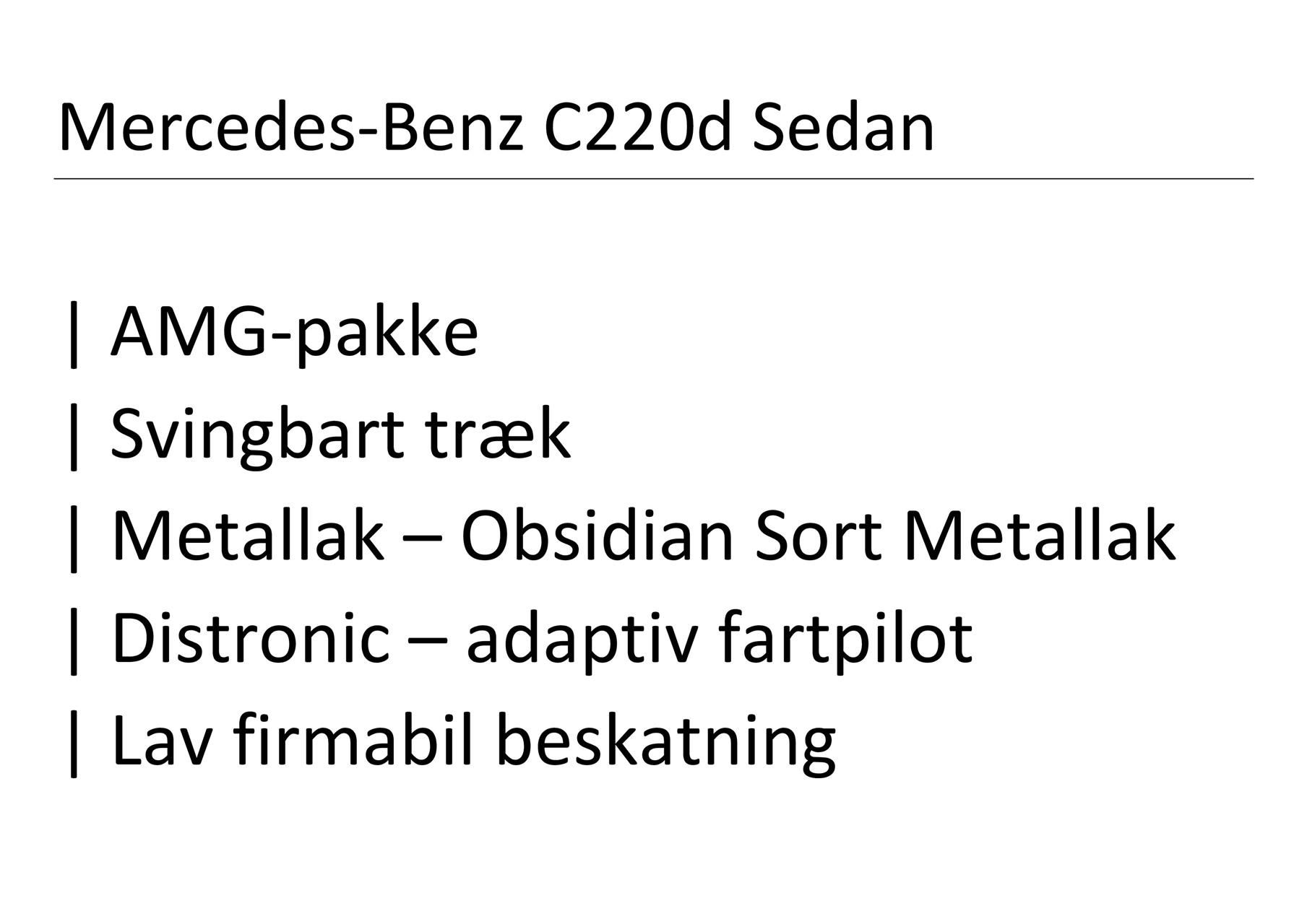 Billede af Mercedes-Benz C220 d 2,0 D Advantage AMG Night Edition 9G-Tronic 194HK Aut.