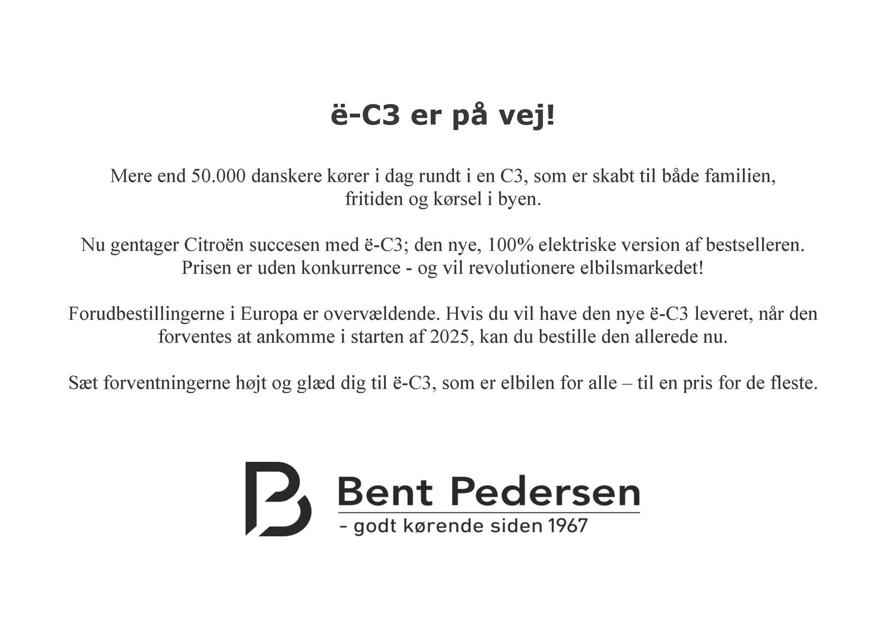 Billede af Citroën e-C3 EL VTR Sport Ltd. 113HK 5d Aut.