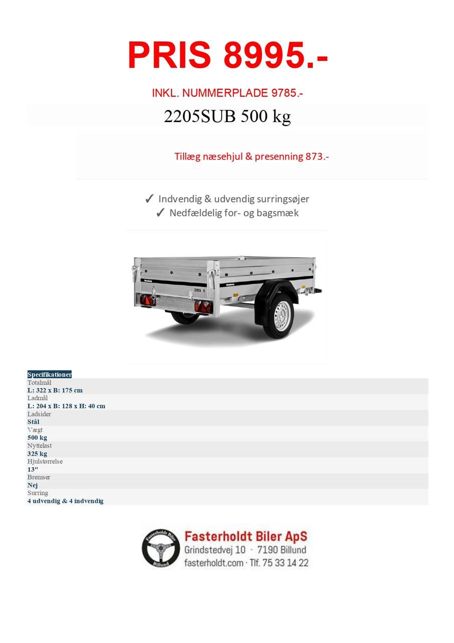 Billede af Diverse Brenderup 2205 SUB 500 kg