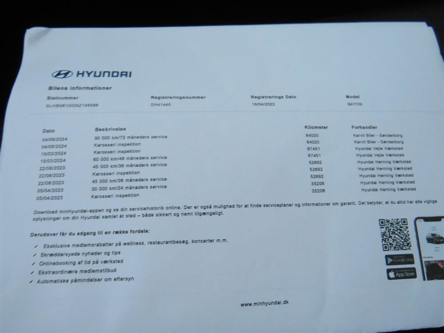 Billede af Hyundai Bayon 1,0 T-GDI Essential Komfort DCT 100HK 5d 7g Aut.