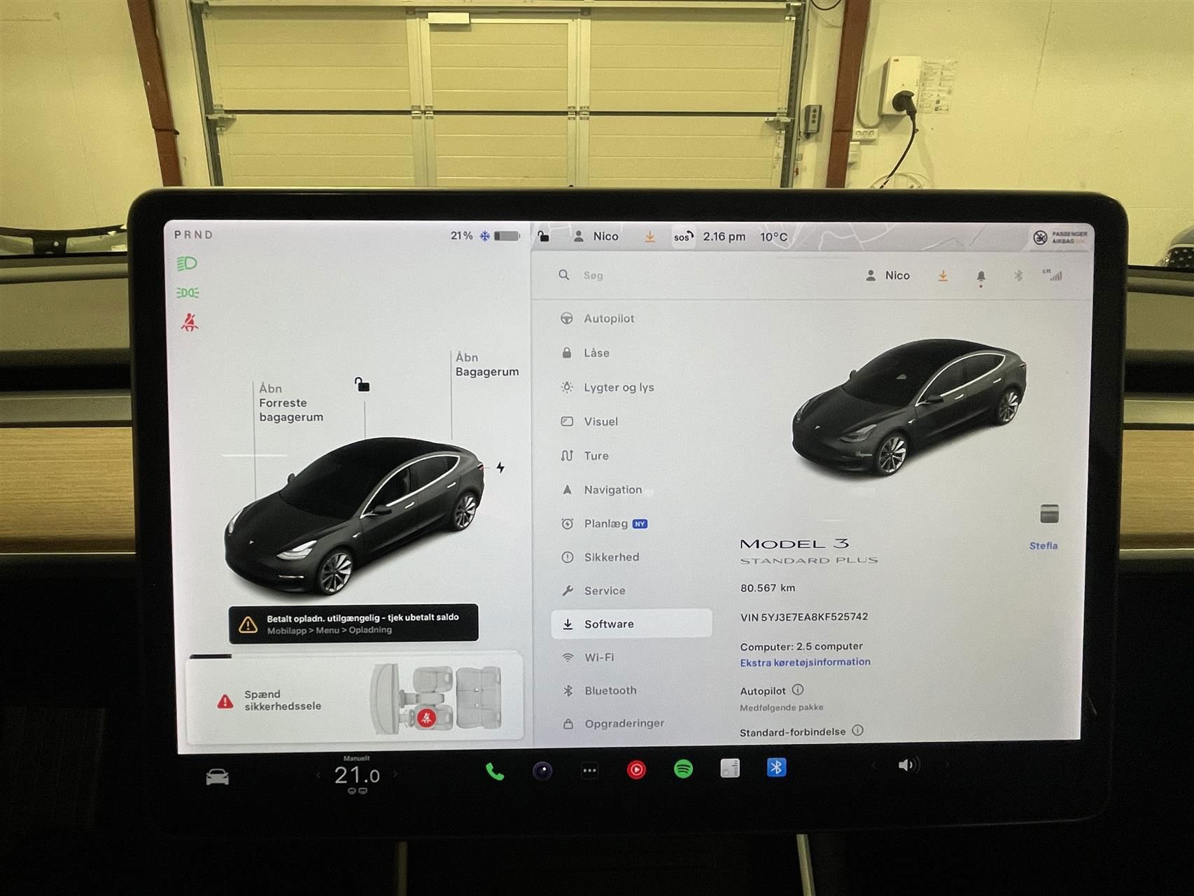 Billede af Tesla Model 3 EL Standard Range Plus 325HK Aut.