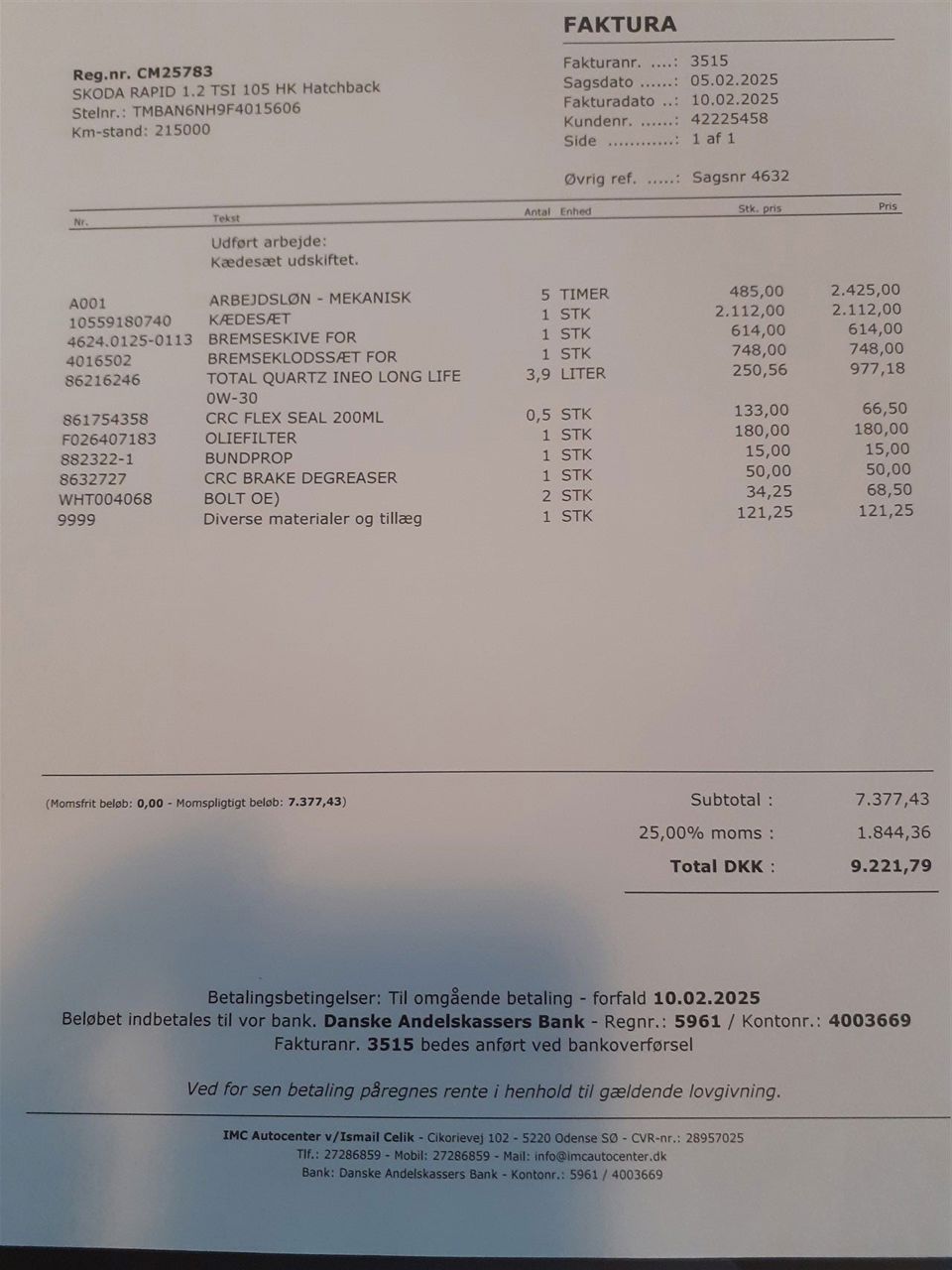 Billede af Skoda Rapid 1,2 TSI Sport 105HK 5d