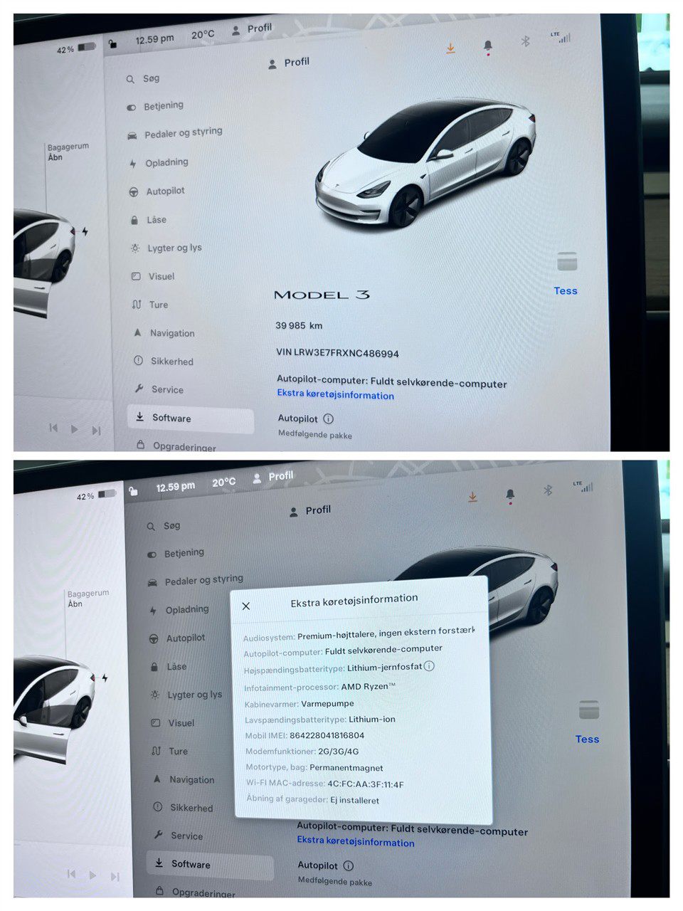 Billede af Tesla Model 3 EL Standard Range 283HK Aut.