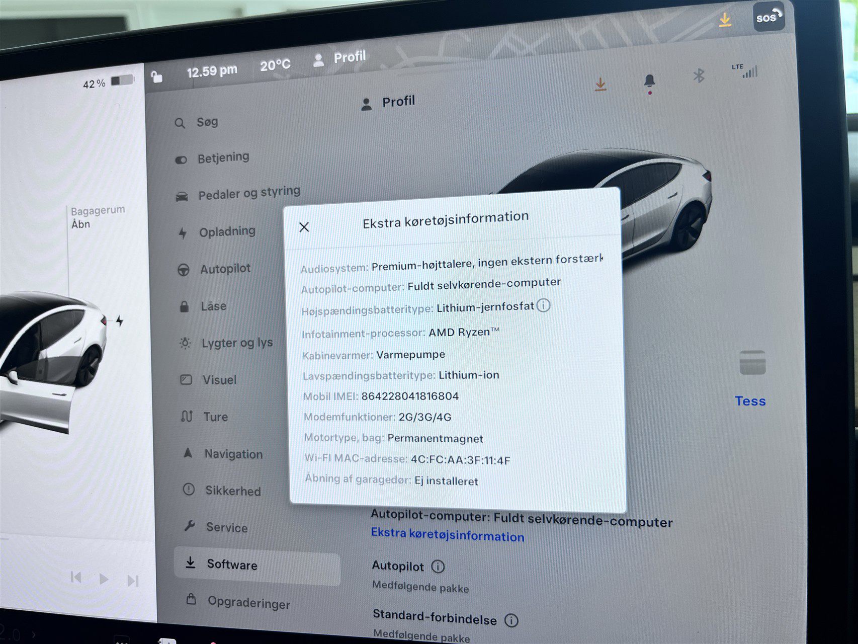 Billede af Tesla Model 3 EL Standard Range 283HK Aut.