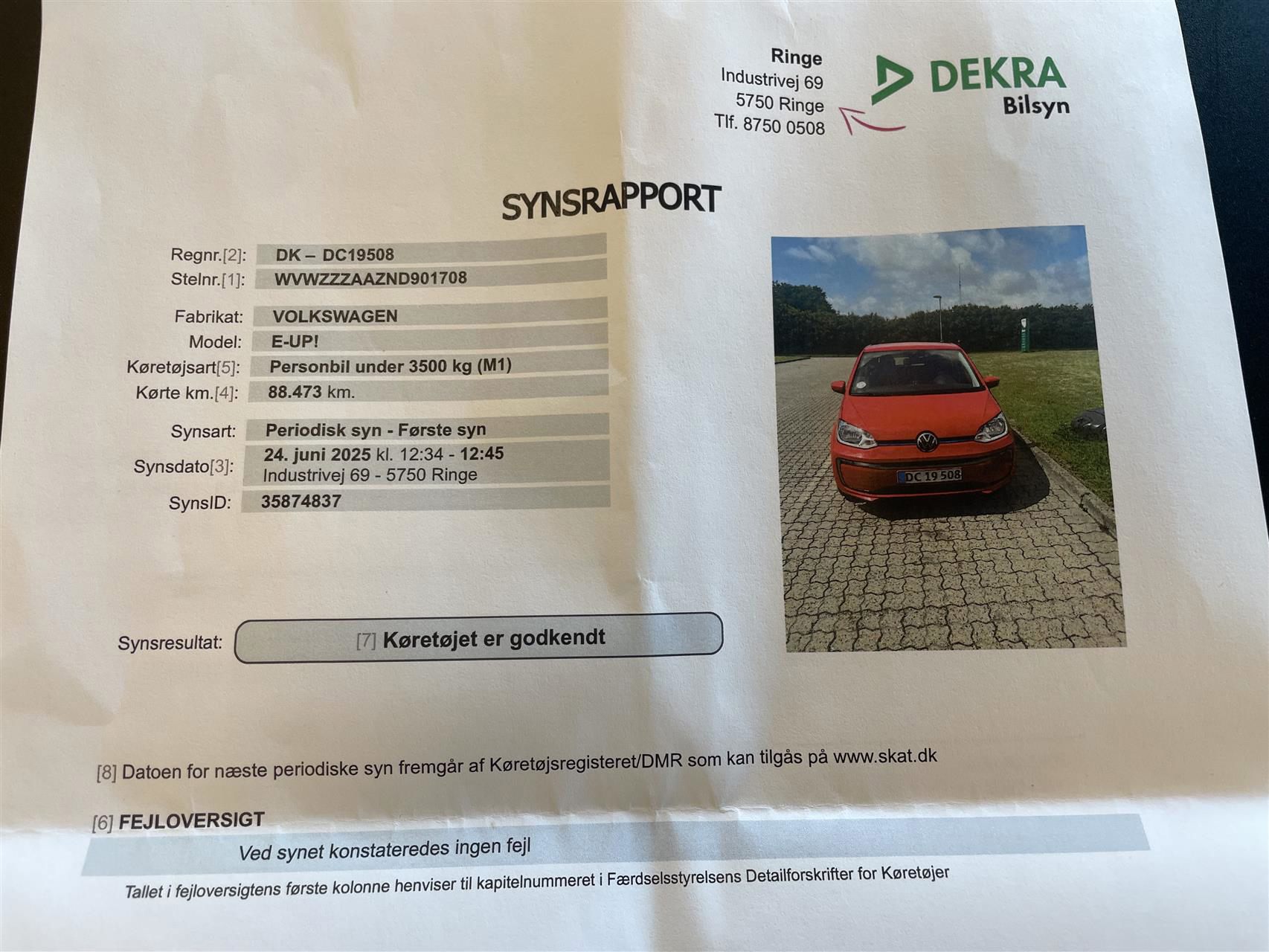 Billede af VW e-up EL 83HK 5d Aut.