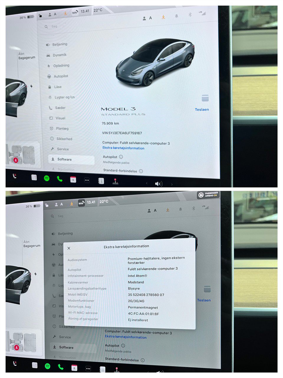 Billede af Tesla Model 3 EL Standard Range Plus 325HK Aut.
