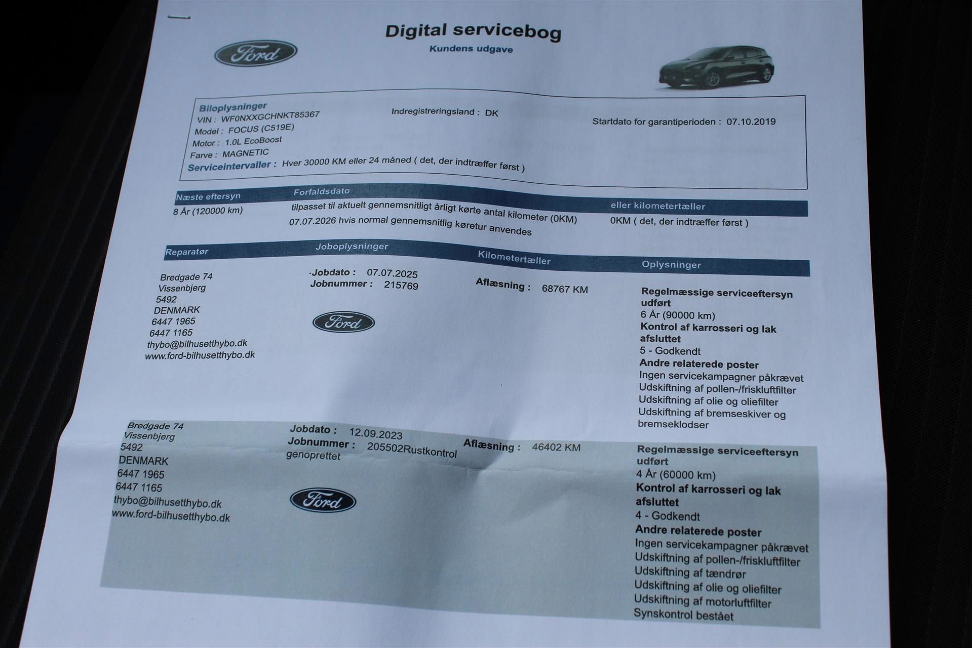 Billede af Ford Focus 1,0 EcoBoost Titanium 125HK 5d 6g