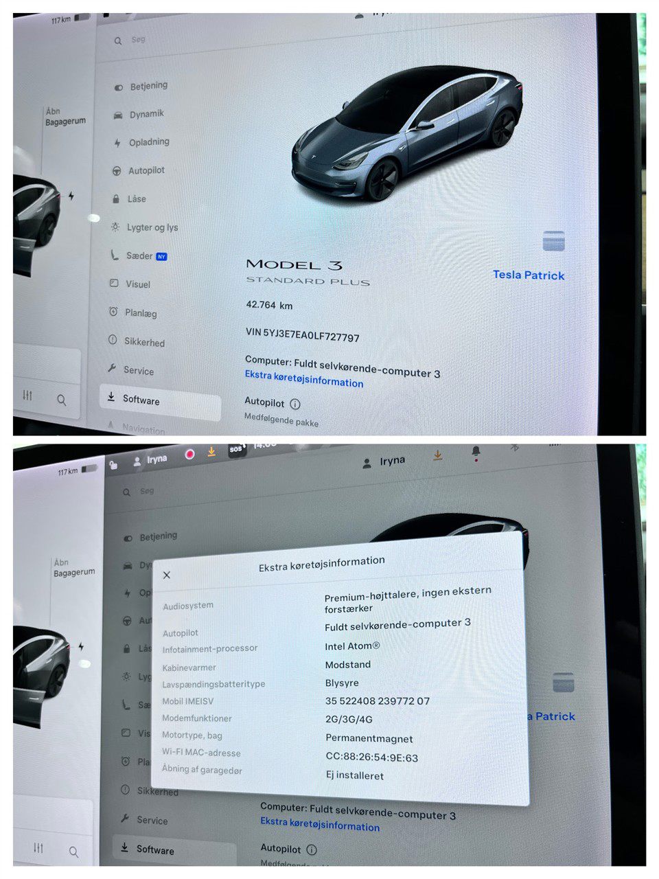 Billede af Tesla Model 3 EL Standard Range Plus 325HK Aut.