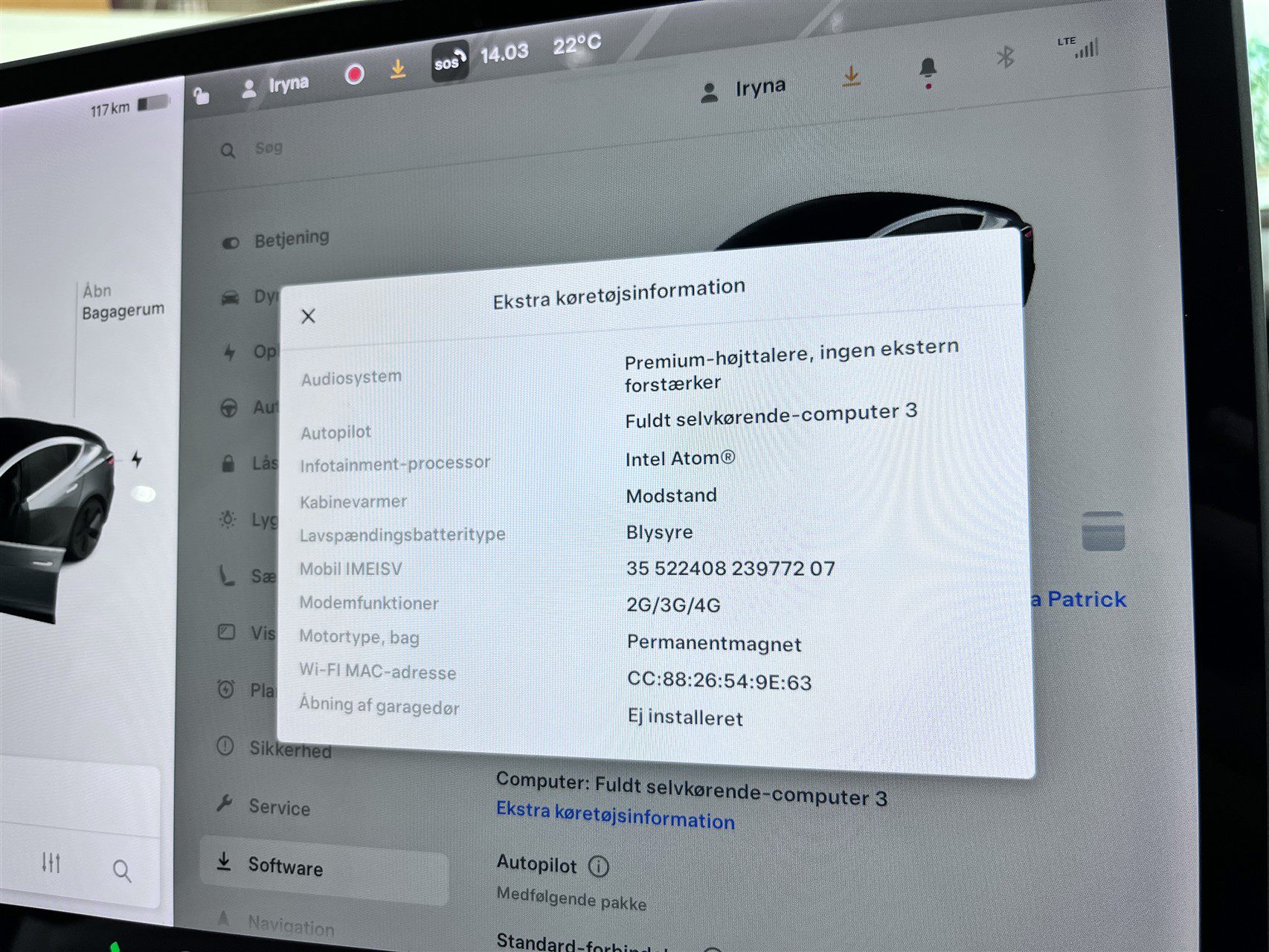 Billede af Tesla Model 3 EL Standard Range Plus 325HK Aut.