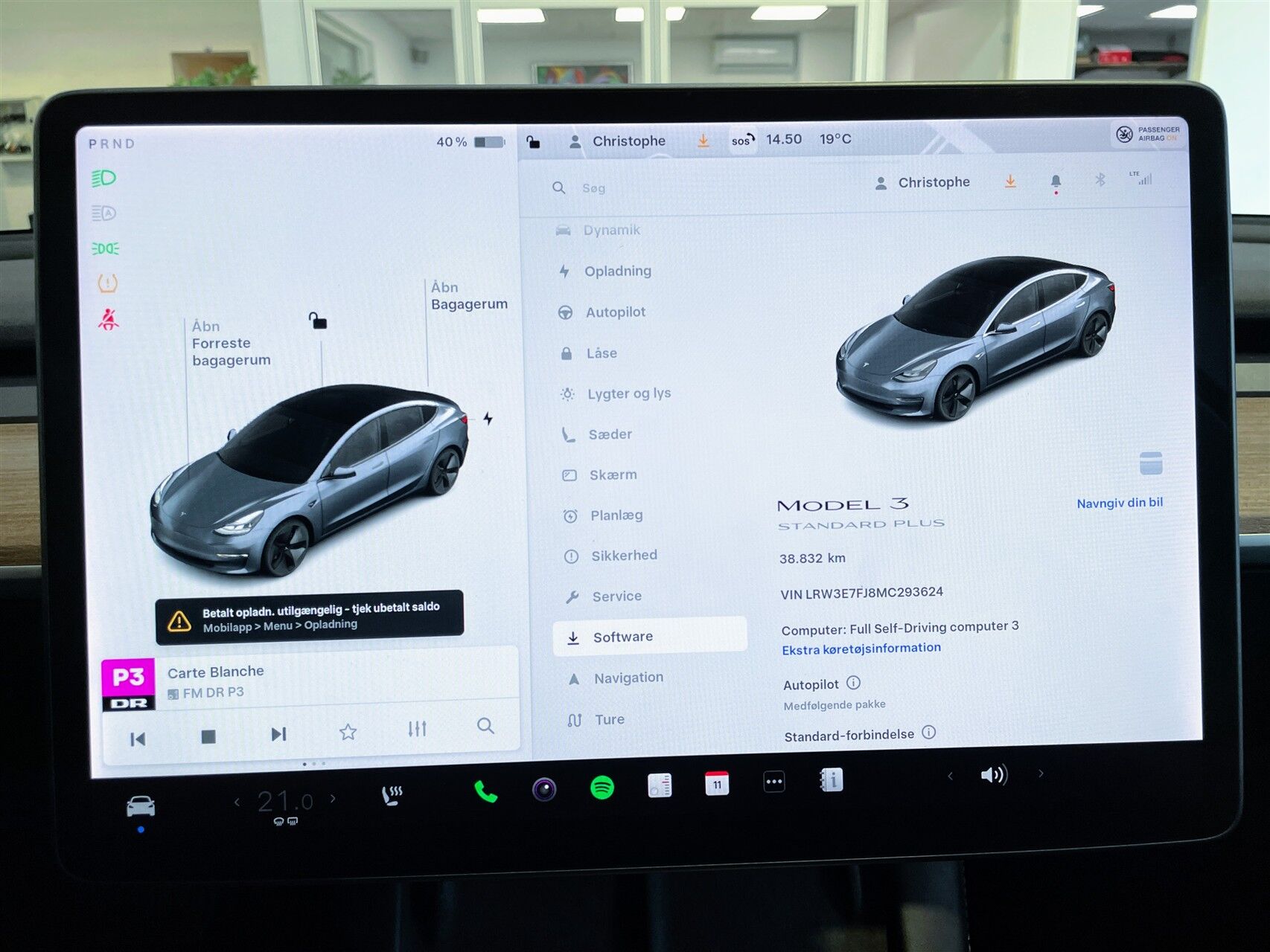 Billede af Tesla Model 3 EL Standard Range Plus 325HK Aut.