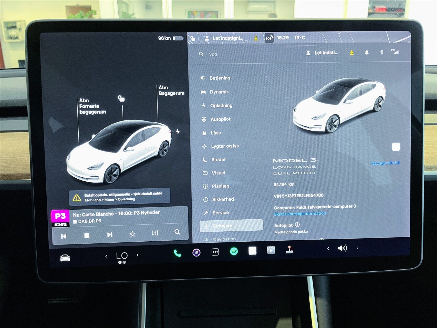 Billede af Tesla Model 3 EL Long Range AWD 490HK Aut.