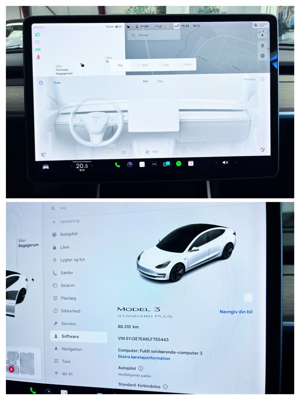 Billede af Tesla Model 3 EL Standard Range Plus 283HK Aut. 