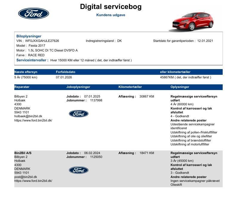 Billede af Ford Fiesta 1,5 TDCi Connected Start/Stop 85HK 5d 6g