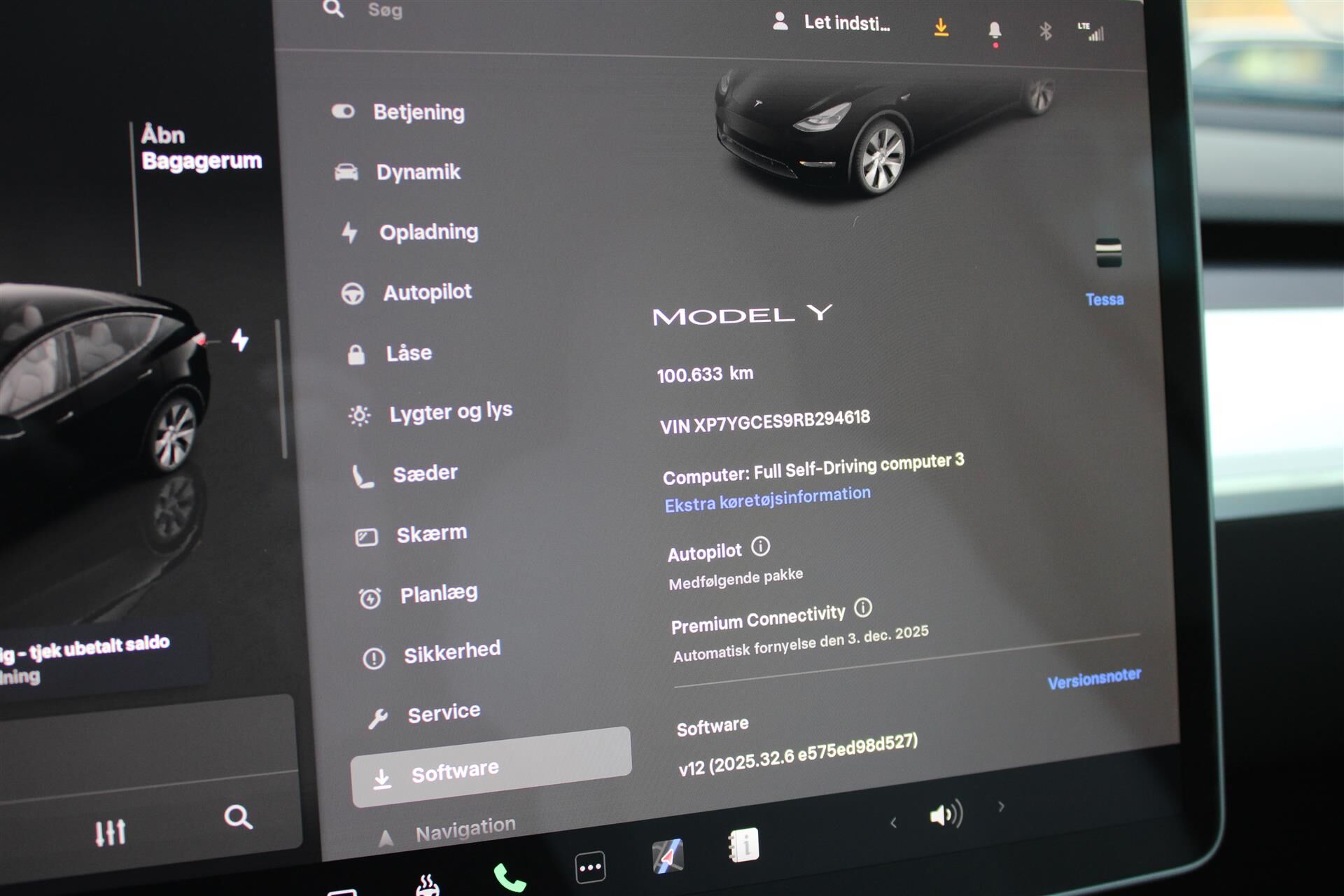 Billede af Tesla Model Y EL RWD 299HK 5d Aut.