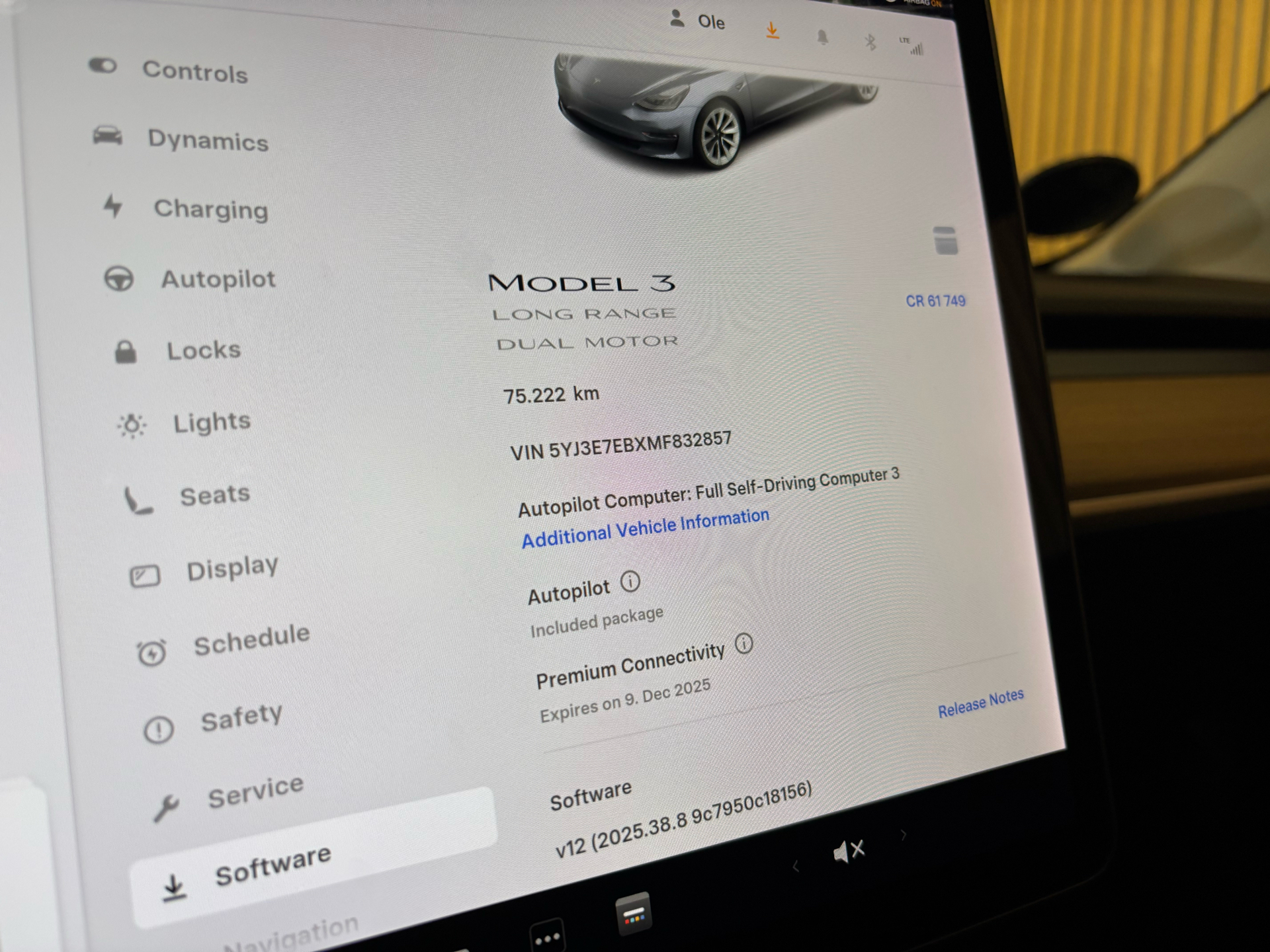 Billede af Tesla Model 3 EL Long Range AWD 498HK Aut.