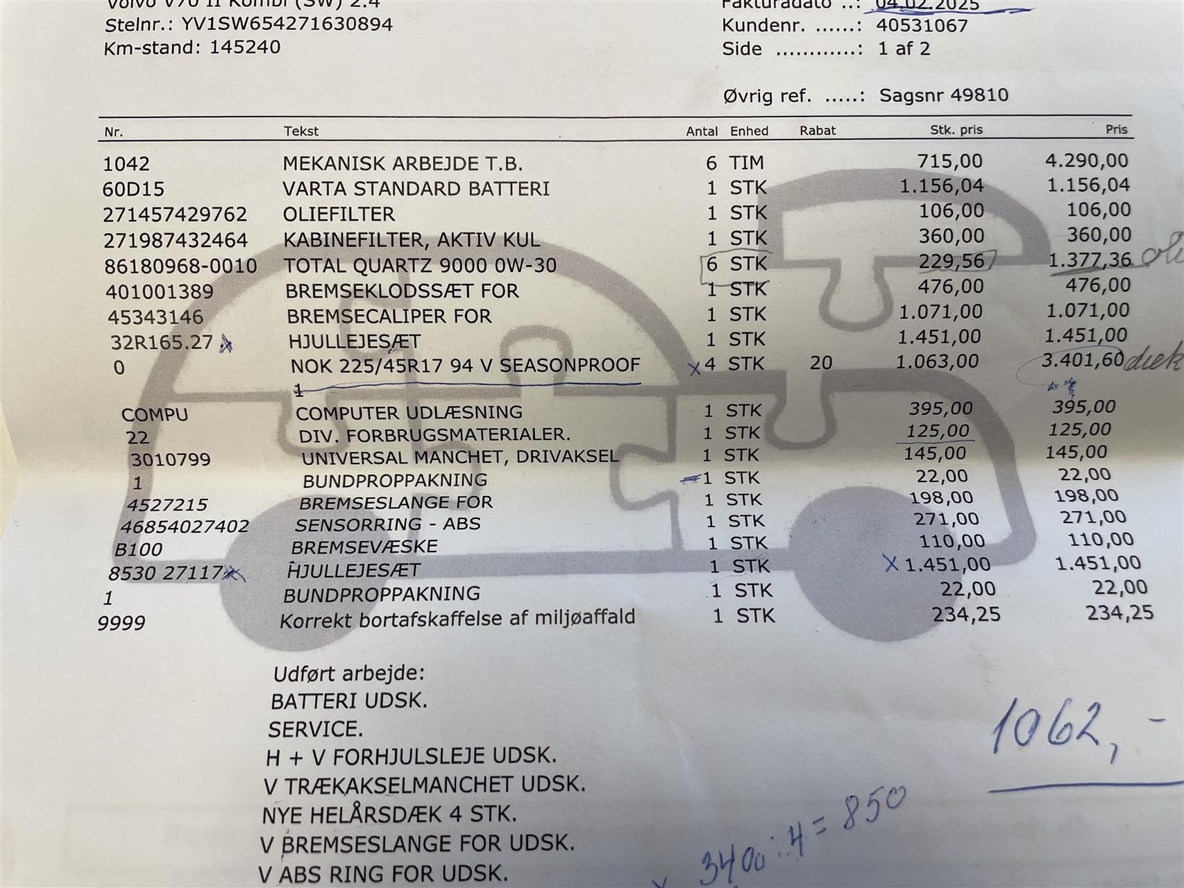 Billede af Volvo V70 2,4 140HK Stc