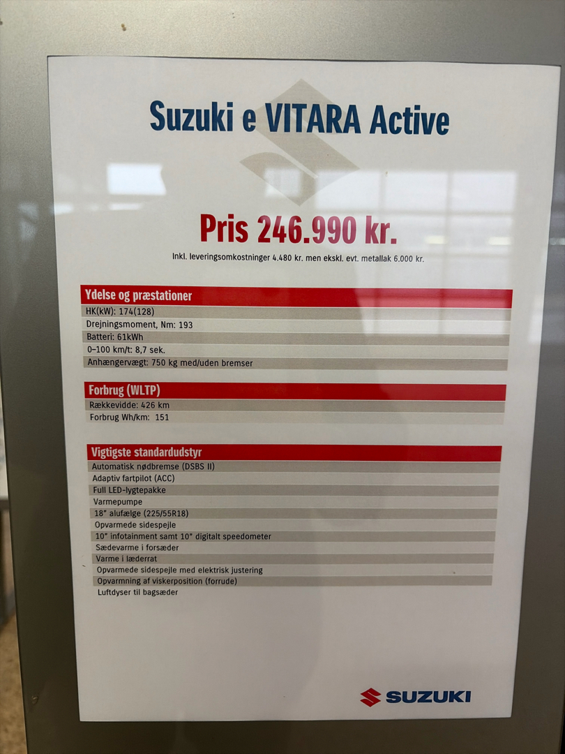 Billede af Suzuki eVitara EL Active 174HK 5d Aut.