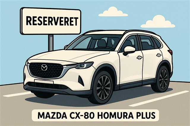 Billede af Mazda CX-80 2,5 e-Skyactiv-G  Hybrid Homura Plus AWD 327HK 5d 8g Aut.