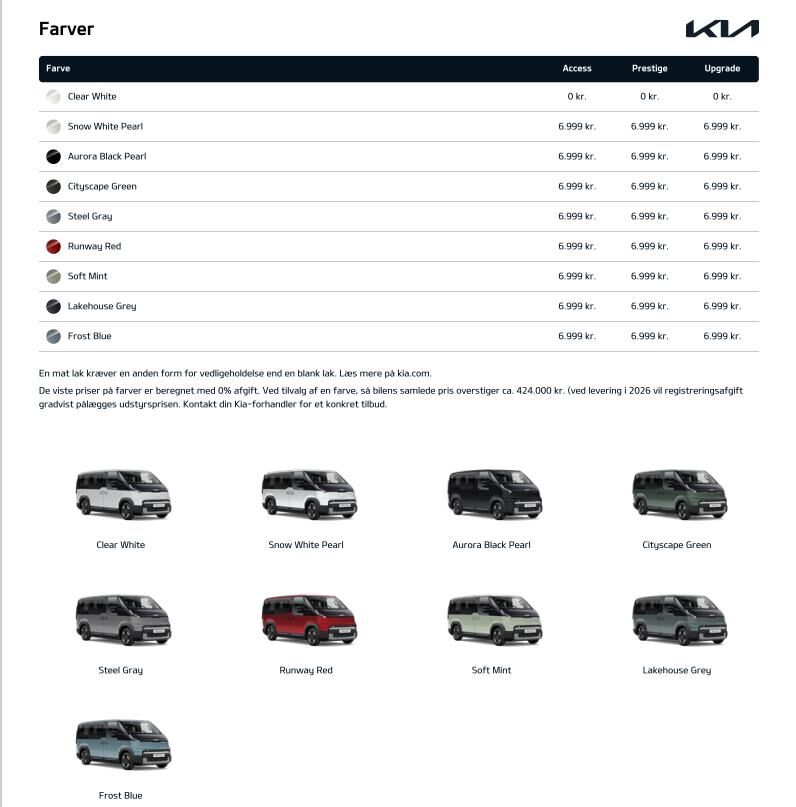 Billede af Kia PV5 Long Range Upgrade 163HK Aut.
