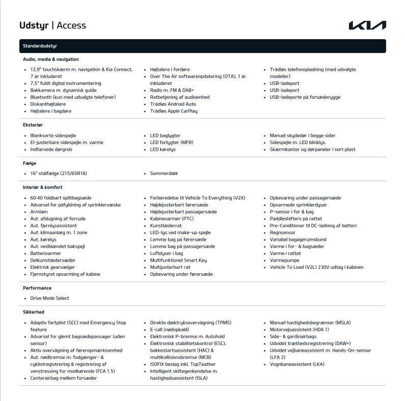 Billede af Kia PV5 Long Range Upgrade 163HK Aut.