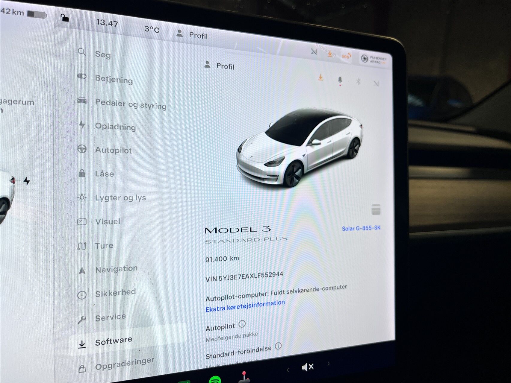 Billede af Tesla Model 3 EL Standard Range Plus 325HK Aut.