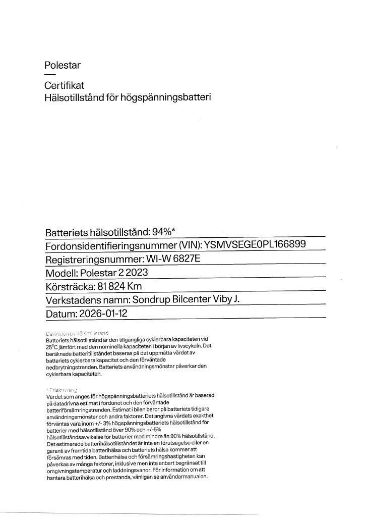 Billede af Polestar 2 EL Long Range Single motor Plus 231HK 5d Aut.