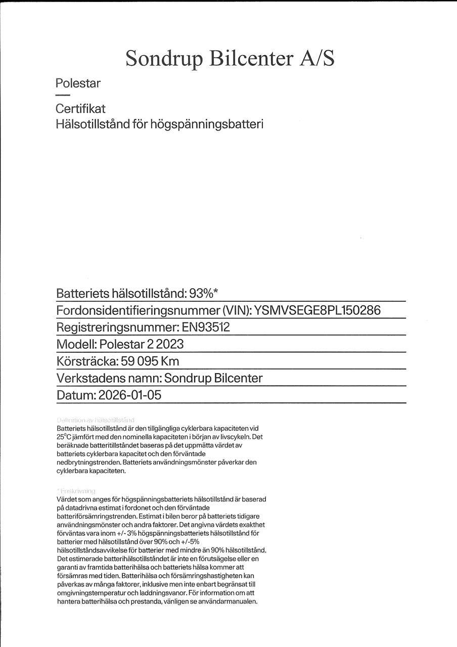 Billede af Polestar 2 EL Long range Single motor 231HK 5d Aut.