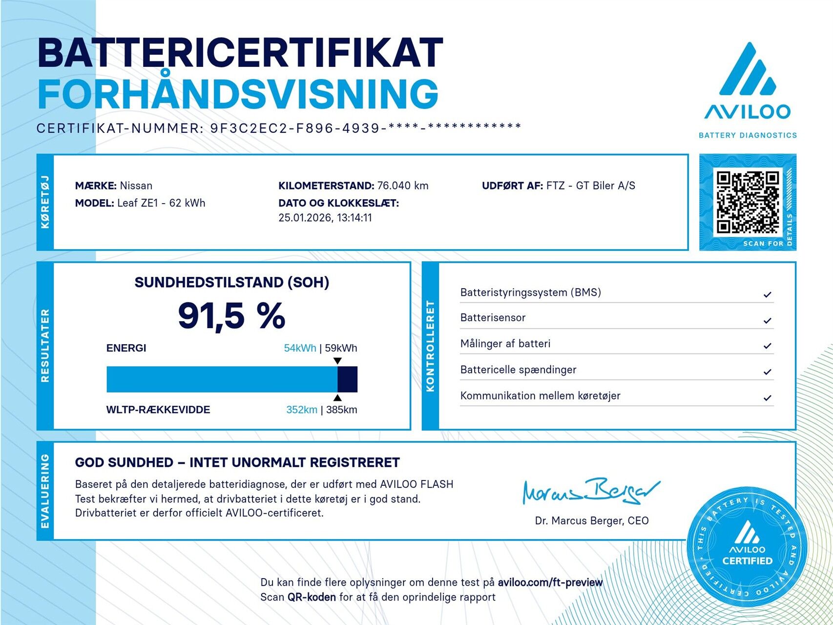 Billede af Nissan Leaf EL Tekna 62 kWh 214HK 5d Aut.