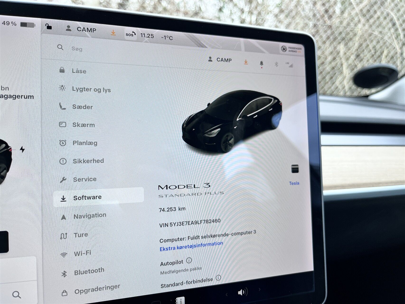 Billede af Tesla Model 3 EL Standard Range Plus 283HK Aut.