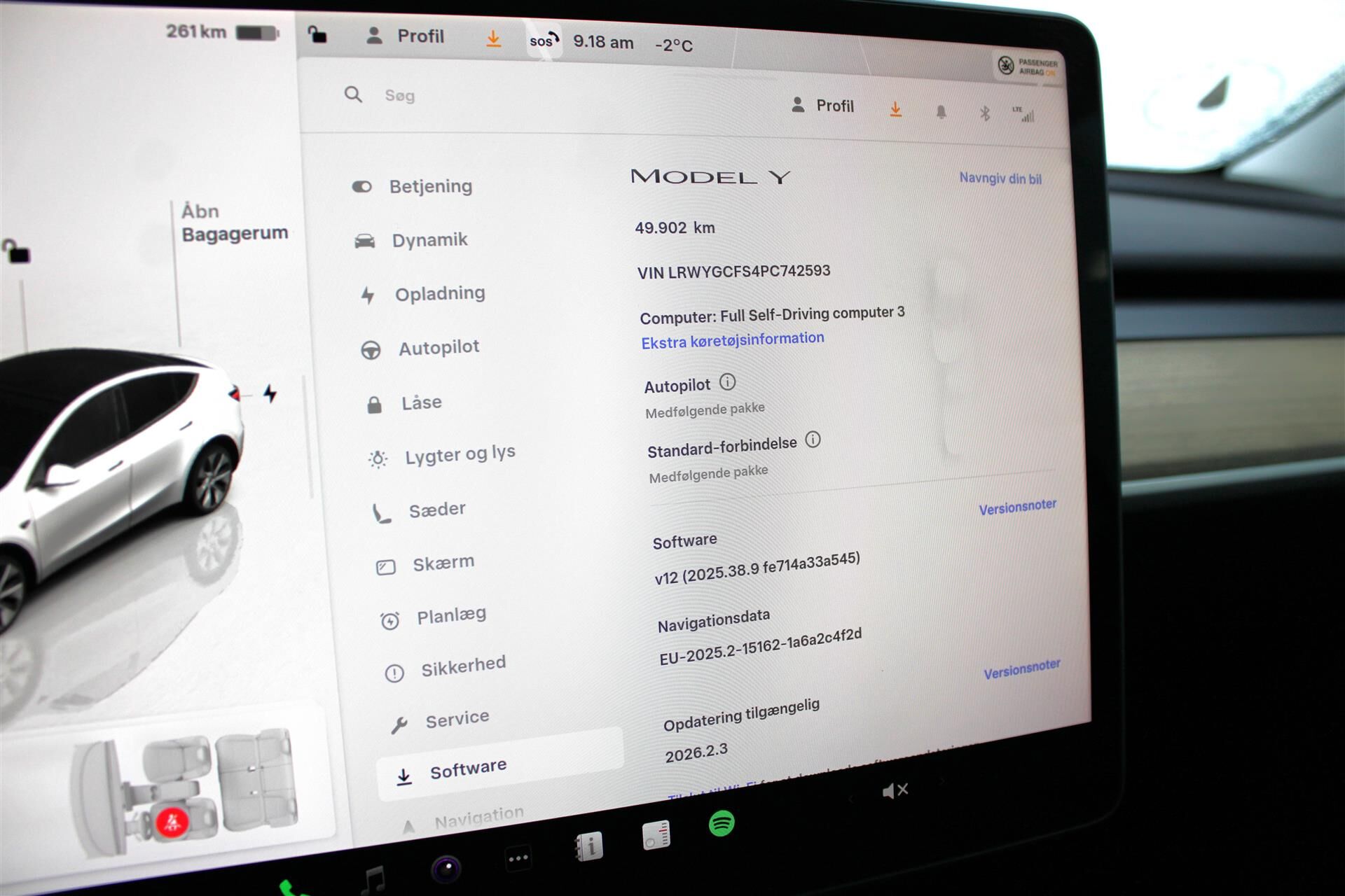 Billede af Tesla Model Y EL RWD 299HK 5d Aut.