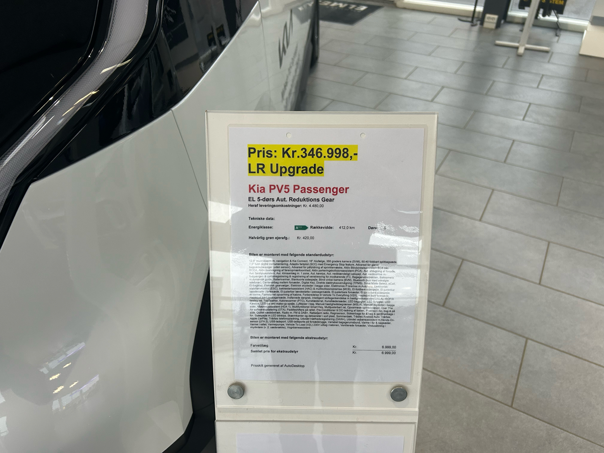 Billede af Kia PV5 EL Long Range Upgrade 163HK Aut.