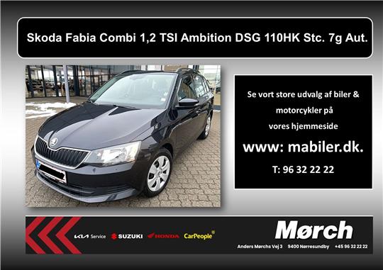 Skoda Fabia Combi 1,2 TSI Ambition DSG 110HK Stc 7g Aut.