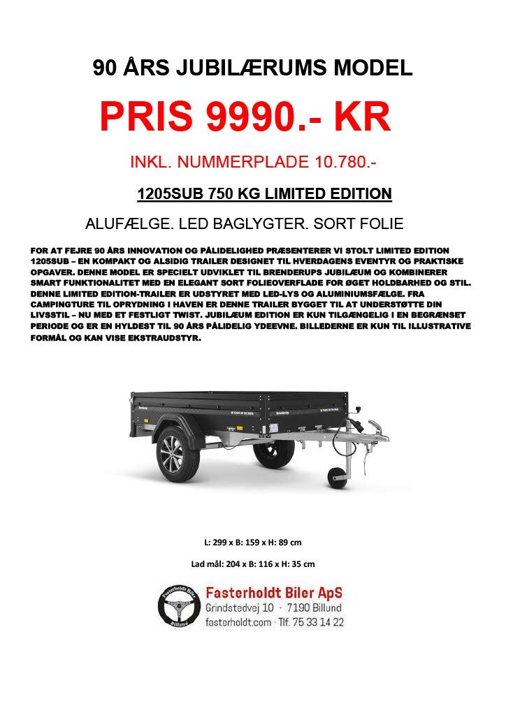 Billede af Diverse Brenderup 1205 S Limited Edition (sort) med tilt 750 kg