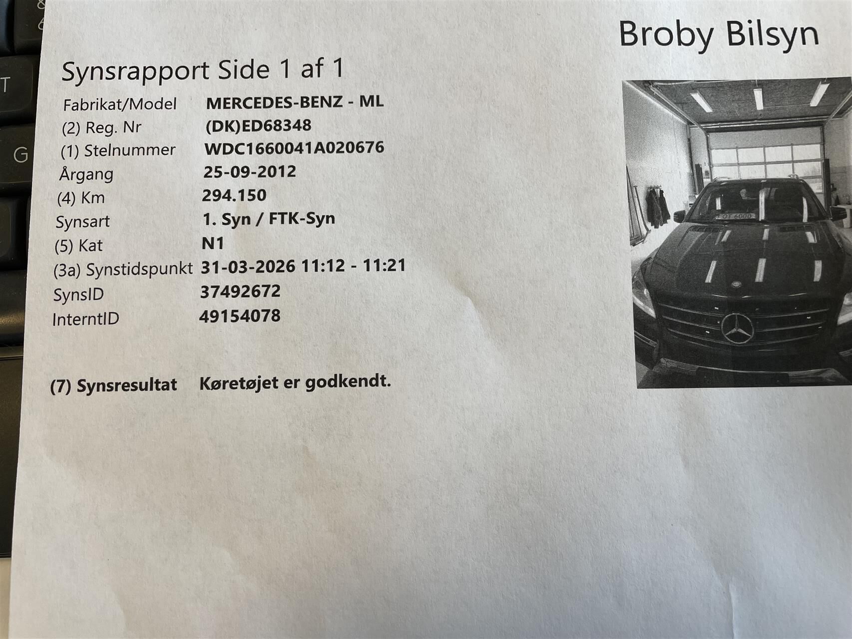 Billede af Mercedes-Benz ML250 d 2,1 Bluetec 4x4 204HK 5d 7g Aut.