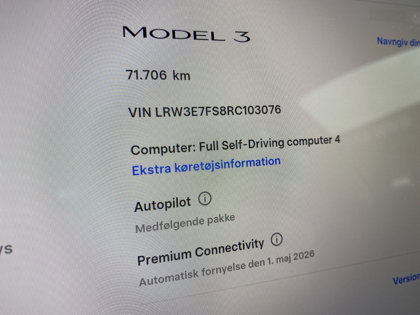 Billede af Tesla Model 3 EL 283HK Aut.