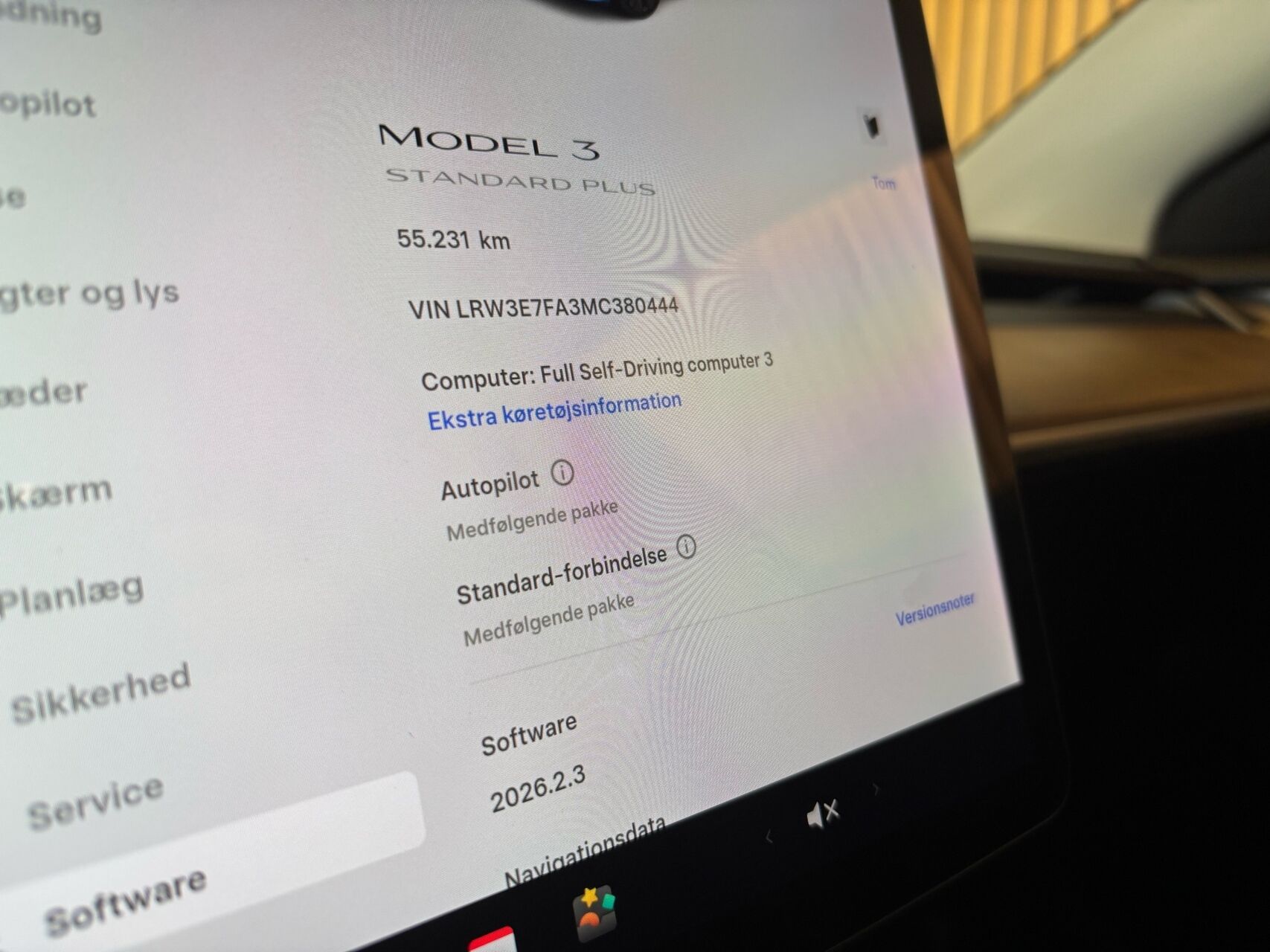 Billede af Tesla Model 3 EL Standard Range Plus 325HK Aut.