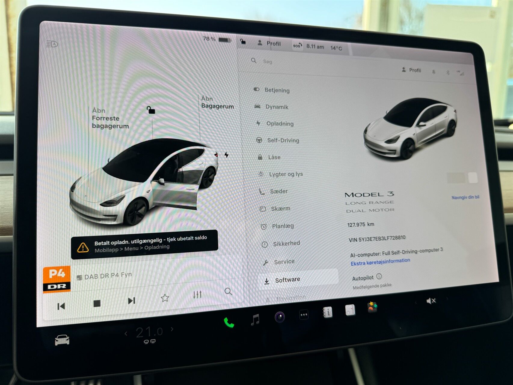 Billede af Tesla Model 3 EL Long Range AWD 490HK Aut.