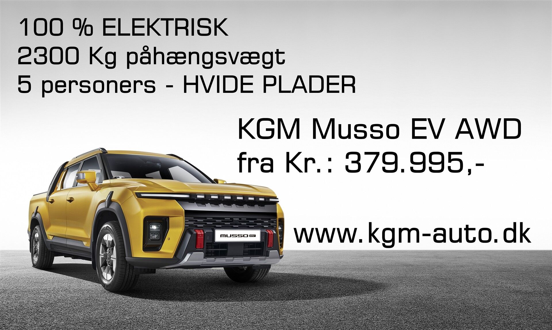 Billede af KGM Musso EV EL AWD 237HK DobKab Aut.