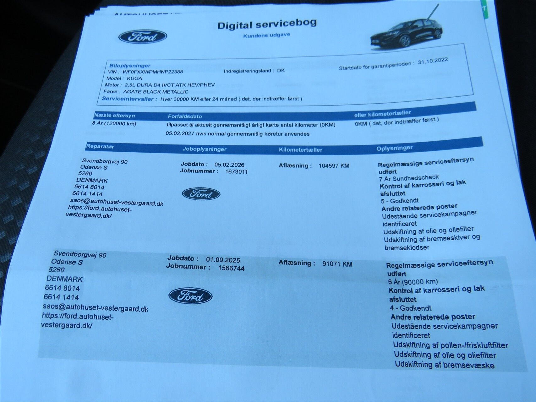 Billede af Ford Kuga 2,5 Plugin-hybrid ST-Line CVT 225HK 5d Trinl. Gear