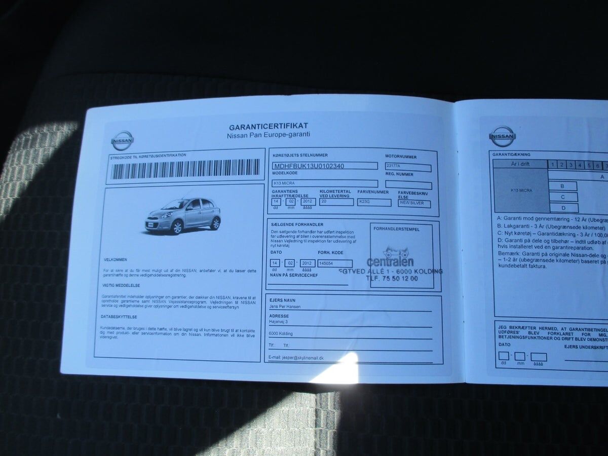 Billede af Nissan Micra 1,2 Visia 80HK 5d