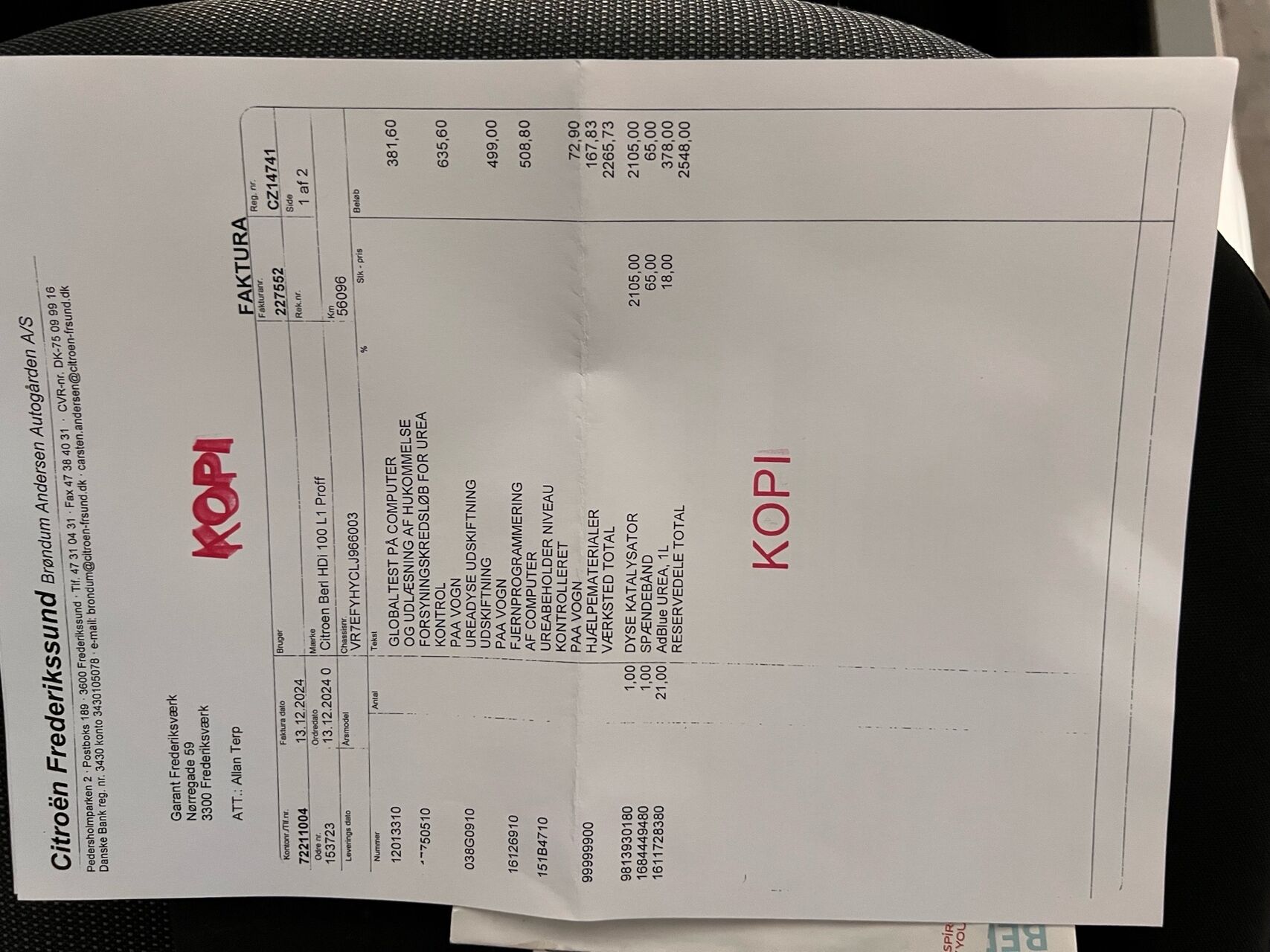 Billede af Citroën Berlingo L1 1,5 Blue HDi Proffline start/stop 100HK