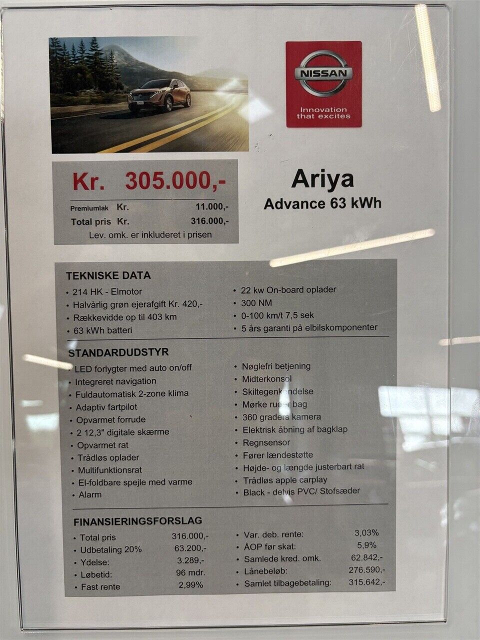 Billede af Nissan Ariya EL Advance 214HK 5d Aut.