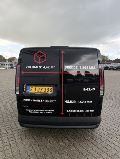 Billede af Kia PV5 Cargo L2H1 EL Long Range Work Pro 163HK Van Aut.