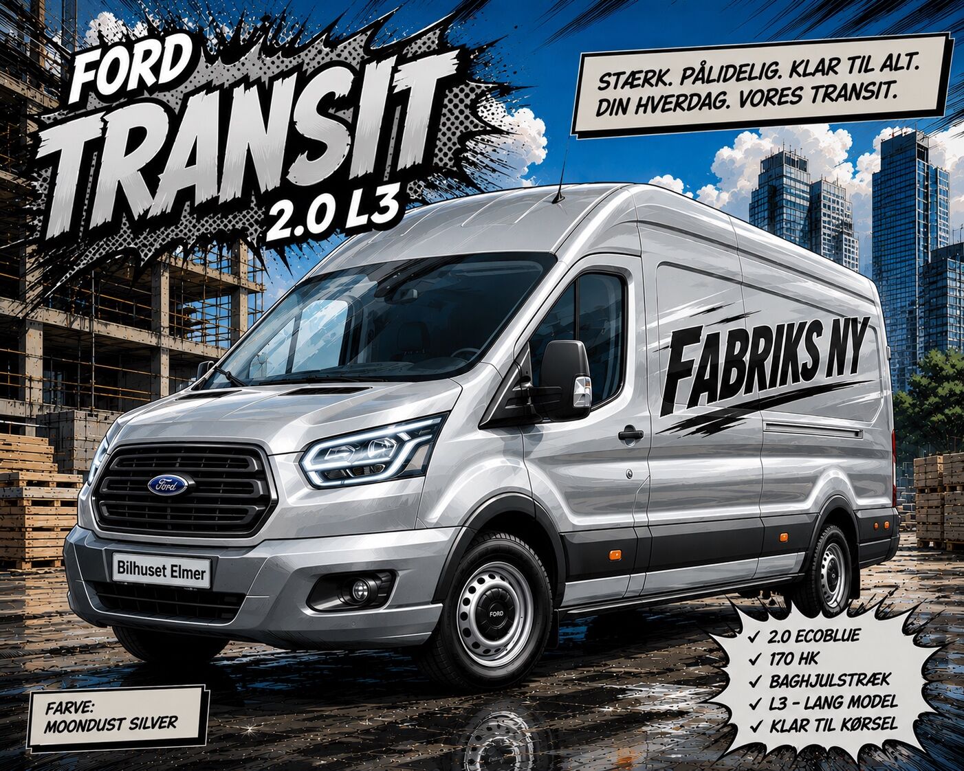 Billede af Ford Transit 350 L3H2 2,0 TDCi Trend 165HK Van 6g