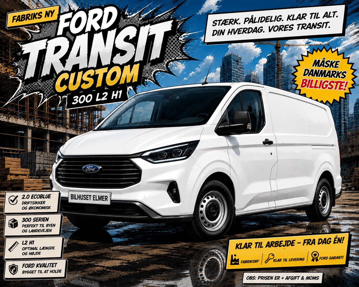 Billede af Ford Transit Custom 300 L2H1 2,0 EcoBlue Trend 136HK Van 6g