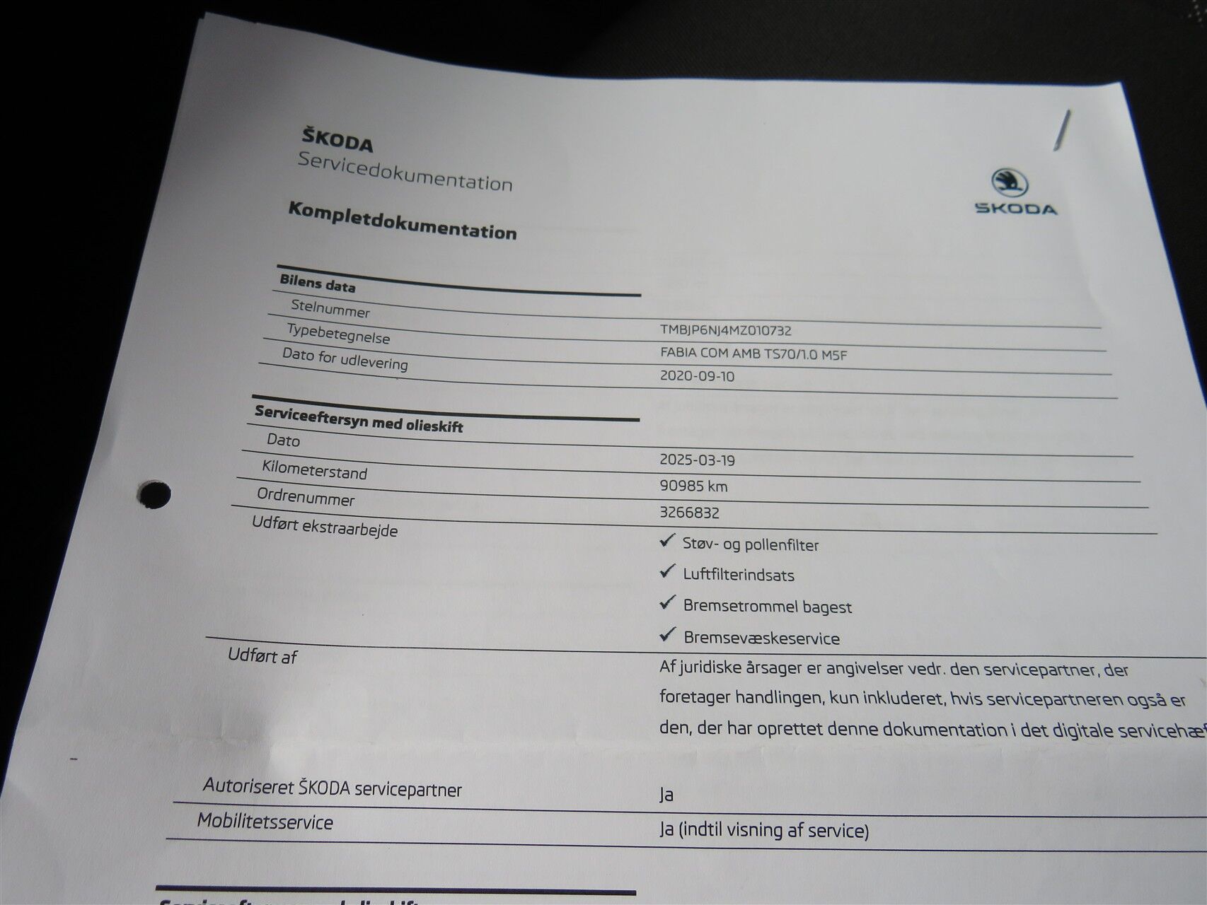 Billede af Skoda Fabia Combi 1,0 TSI Ambition 95HK Stc