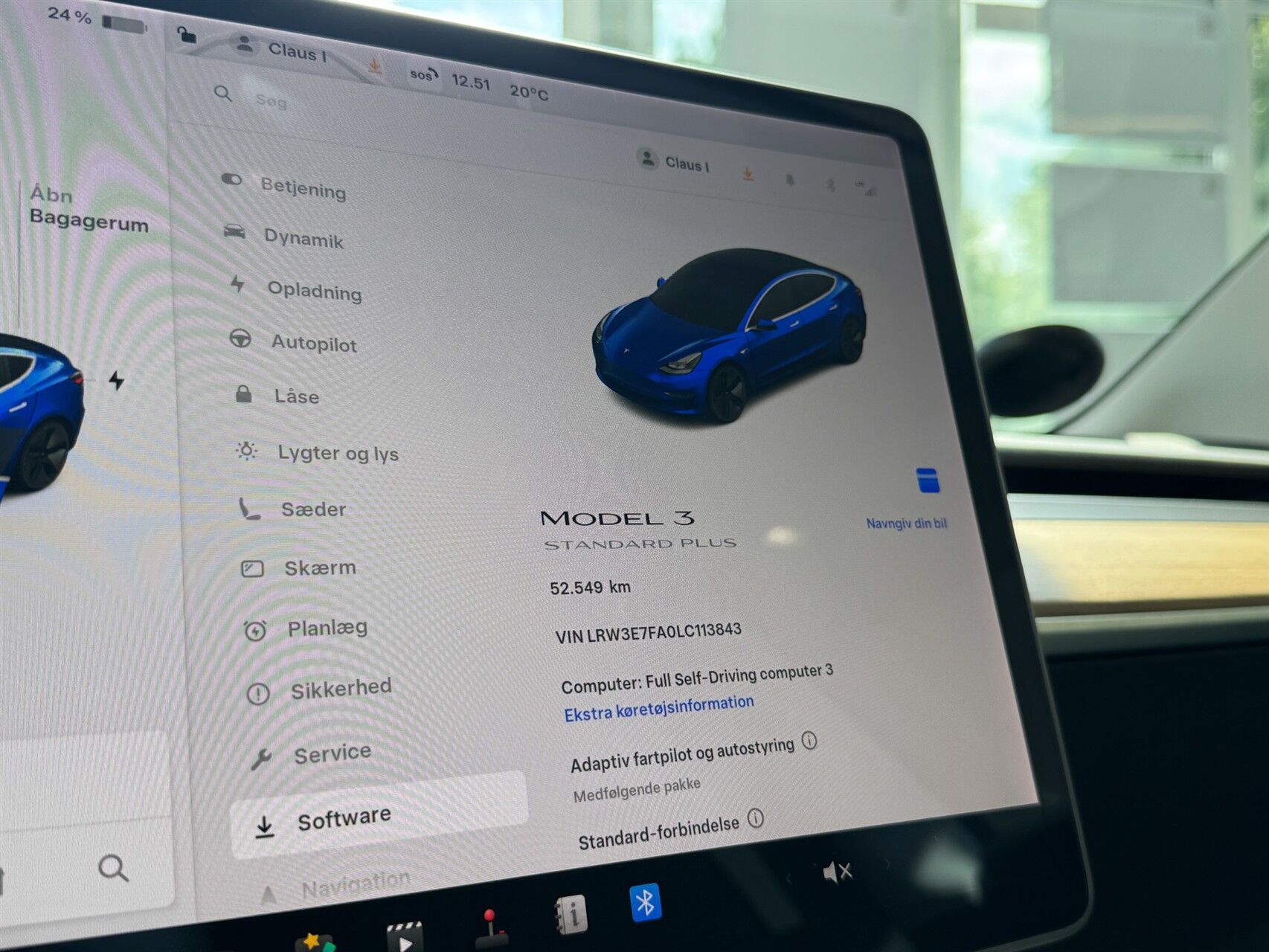 Billede af Tesla Model 3 EL Standard Range Plus 325HK Aut.