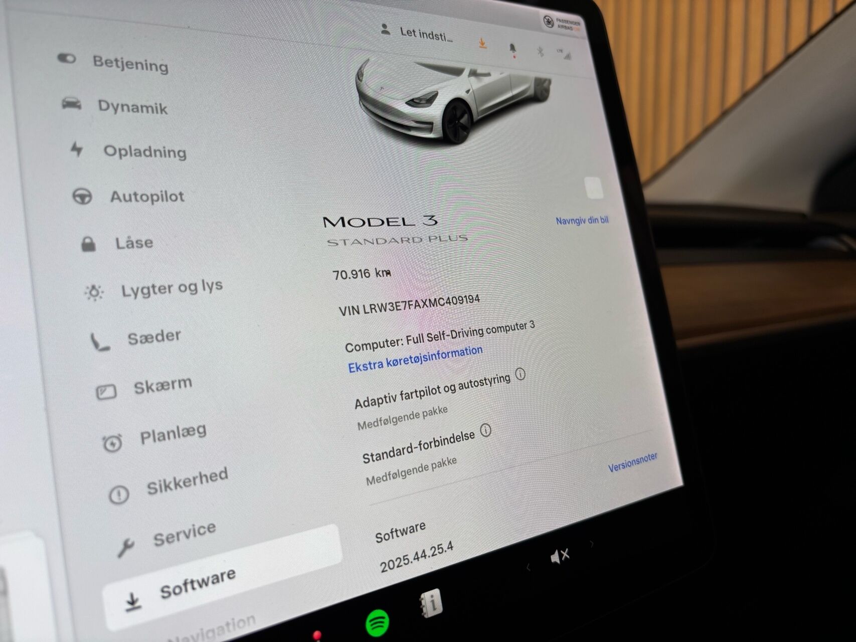 Billede af Tesla Model 3 EL Standard Range Plus 325HK Aut.