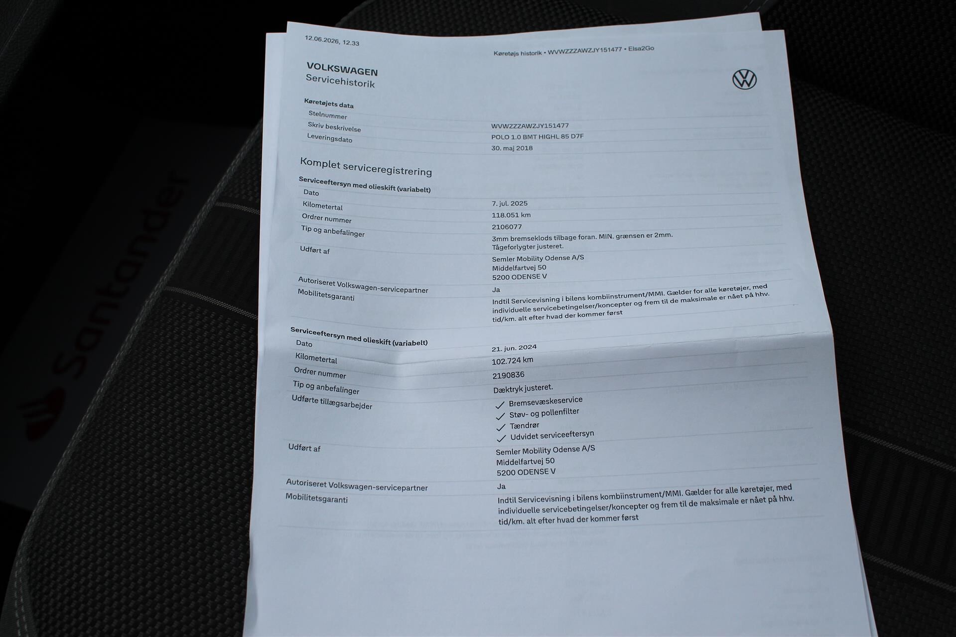 Billede af VW Polo 1,0 TSI Highline DSG 115HK 5d 7g Aut.