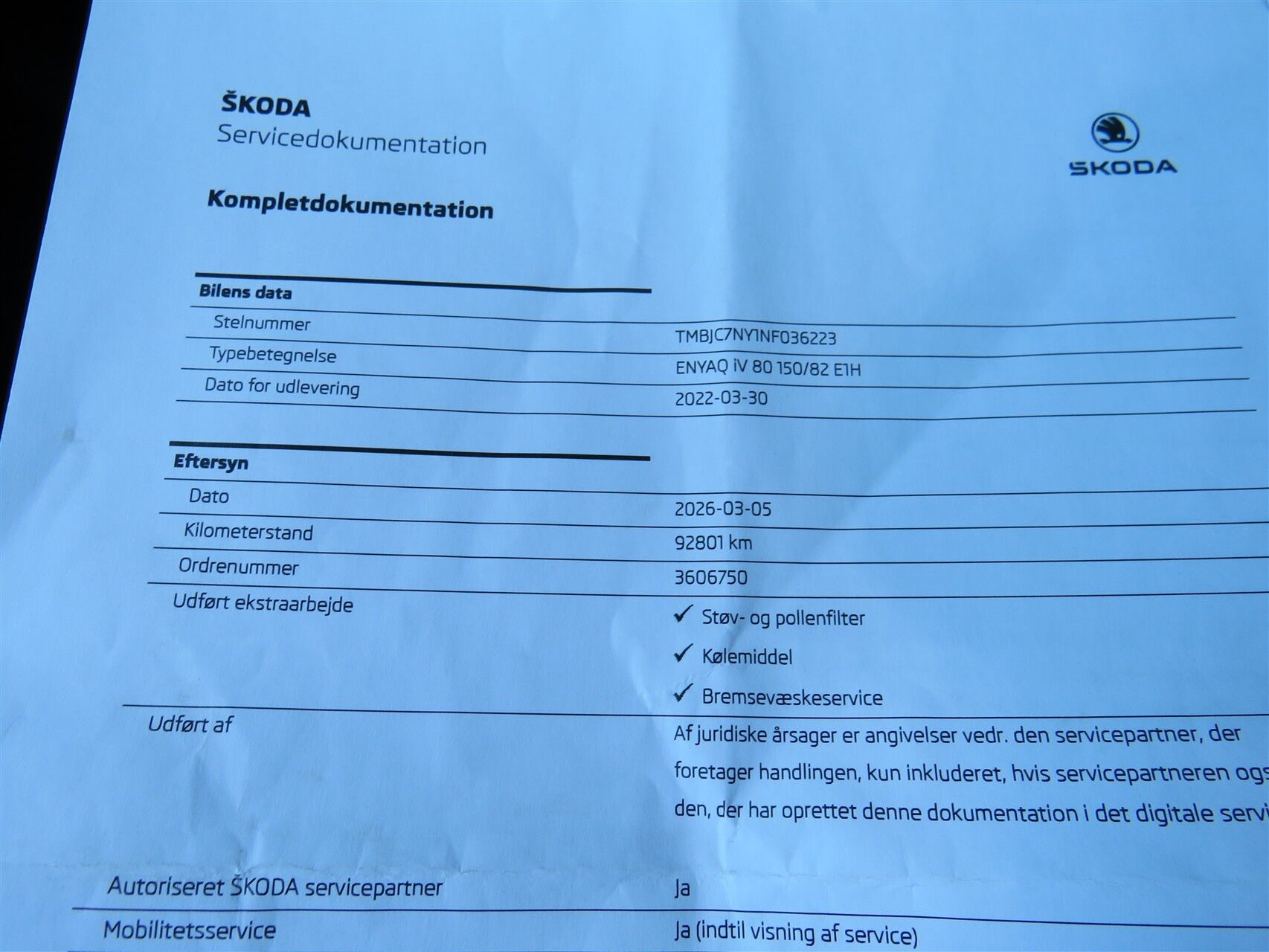 Billede af Skoda Enyaq 80 iV Plus 204HK 5d Aut.